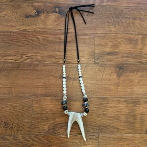 Deer Horn Antler Necklace Western Wear Jewelry Handmade Unique